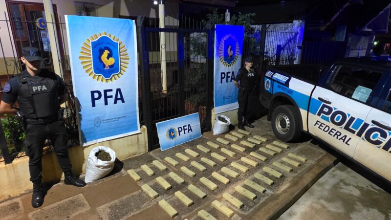 Iguazú: Secuestraron más de 40 kilos de marihuana en las 600 hectáreas