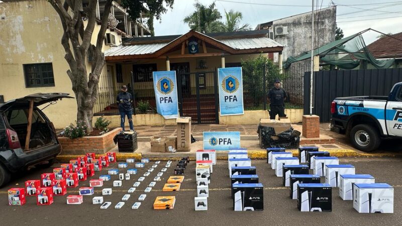 La policía federal argentina secuestró mercadería ilegal valuada en $63 millones