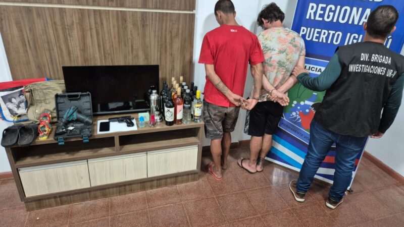 Con cámaras de seguridad identificaron a “Ácido” y a “Orti” por robos perpetrados en comercios de Puerto Iguazú