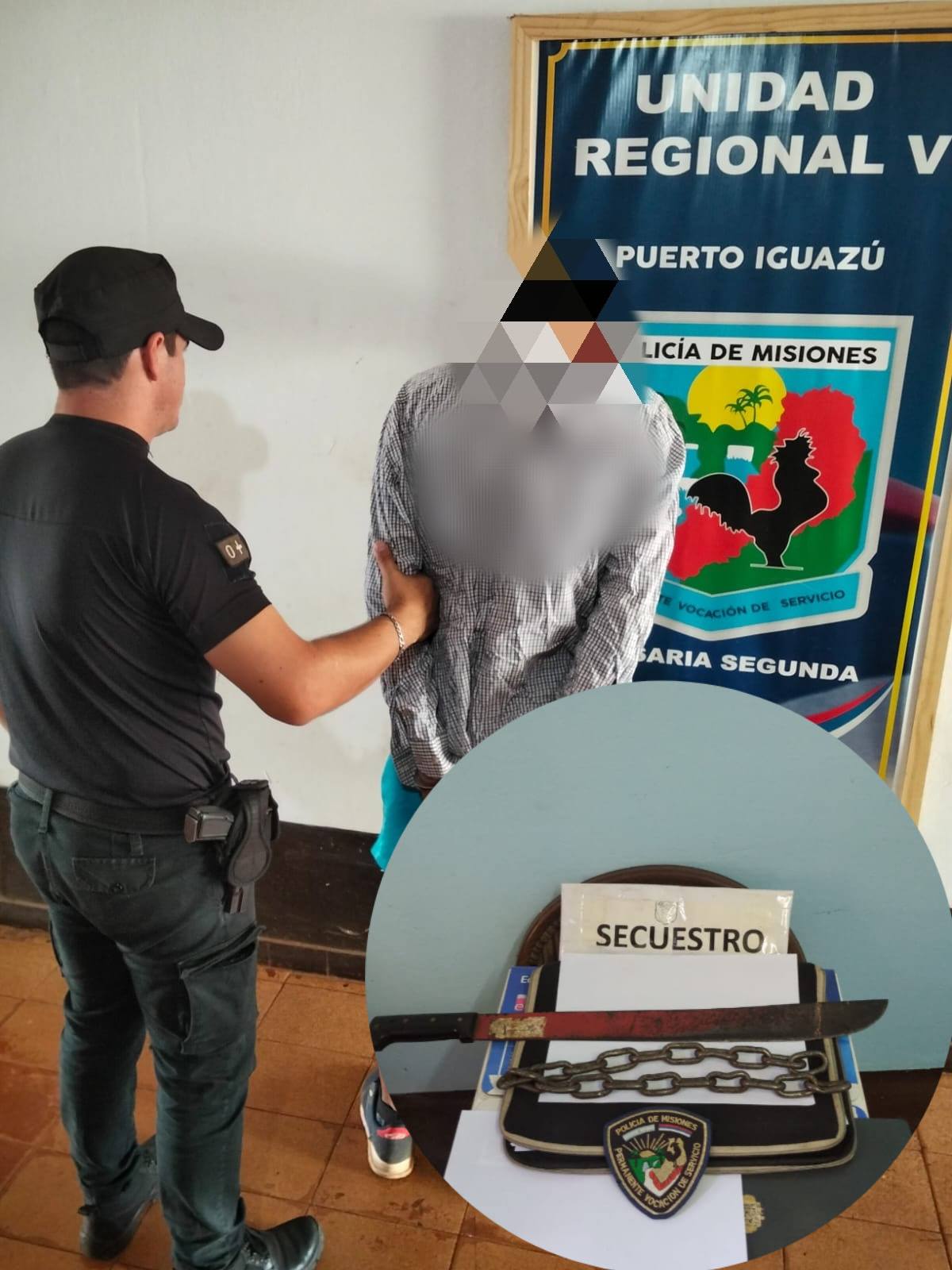 La Policía evitó el brutal ataque de un hombre con un machete a su padre
