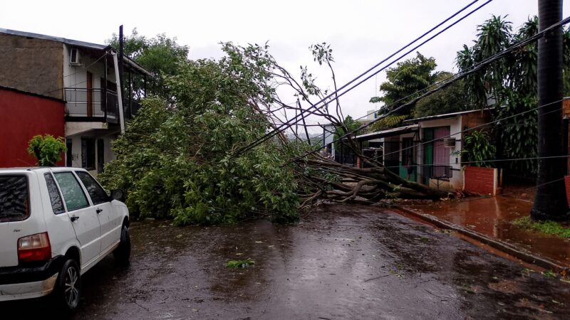 Varios barrios de Iguazú llevan 56 horas sin energía eléctrica tras el temporal