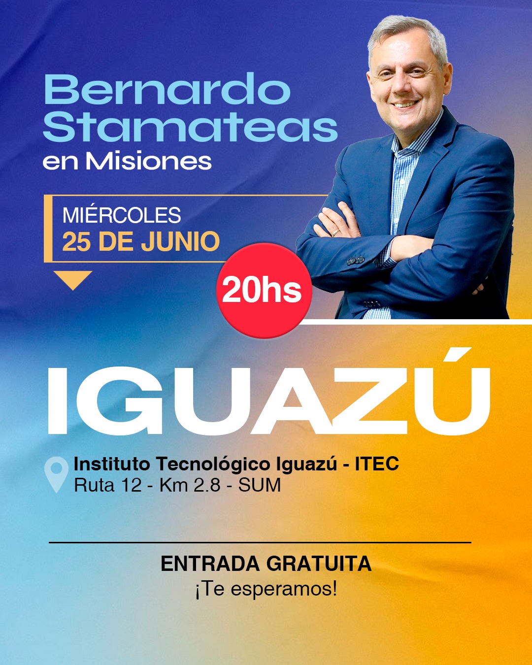 Bernardo Stamateas llega a Iguazú con su nuevo libro