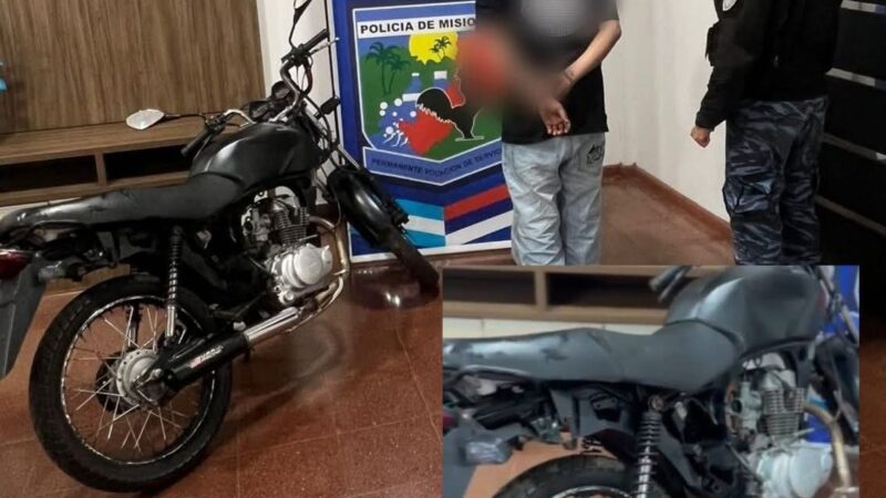 Fue detenido por realizar maniobras peligrosas en una motocicleta adulterada