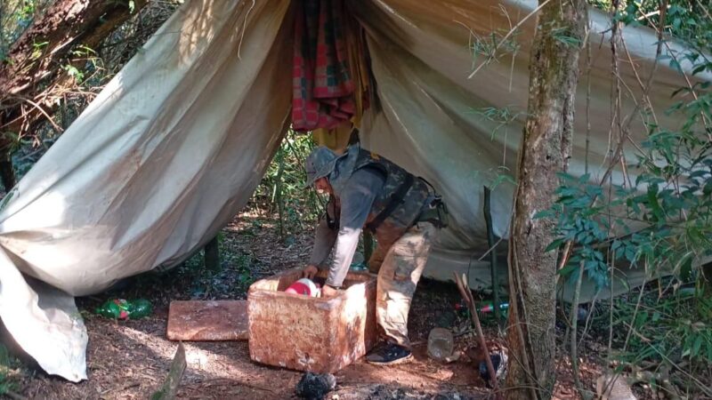 Guardaparques desmantelaron un campamento furtivo en el Lago Urugua-í