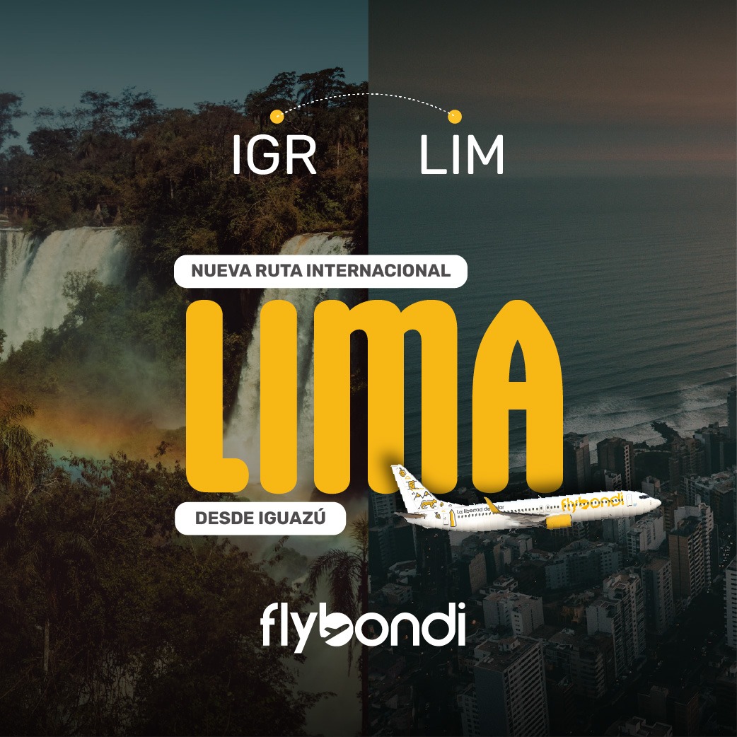Flybondi unirá Puerto Iguazú com Perú desde diciembre