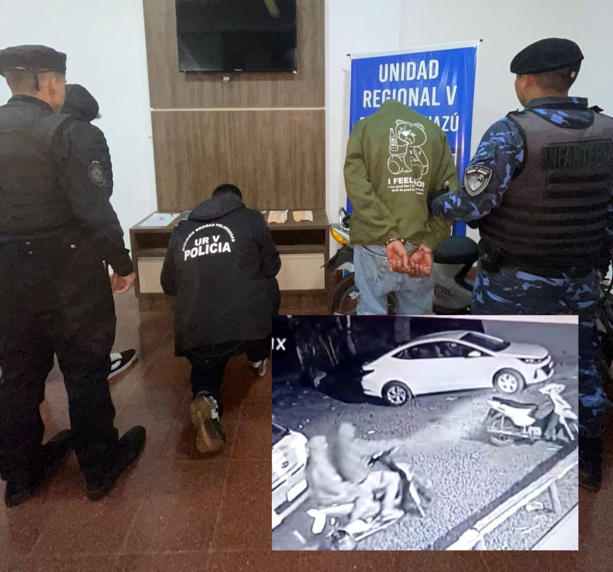 Intentaron huir con una motocicleta sin papeles y habían sido grabados robando otra