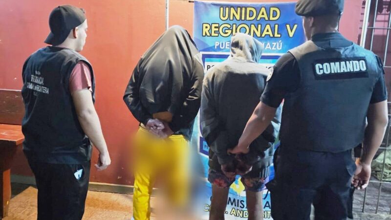 Cayó “Pata de Hierro” y su hijo con 82 dosis de cocaína y casi cuatro millones encanutados en Andresito