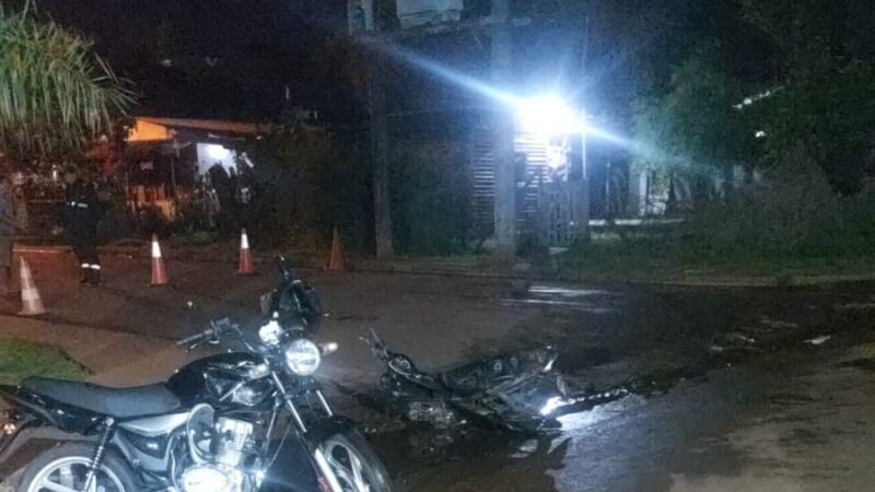 Un hombre resultó con fractura de cráneo tras la colisión de dos motocicletas