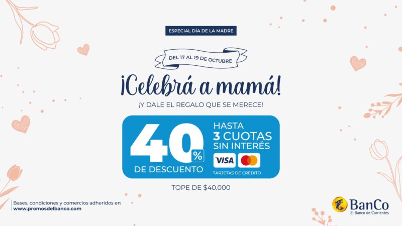 Día de la Madre: tres días con 40% de ahorro y cuotas sin interés para celebrar a mamá