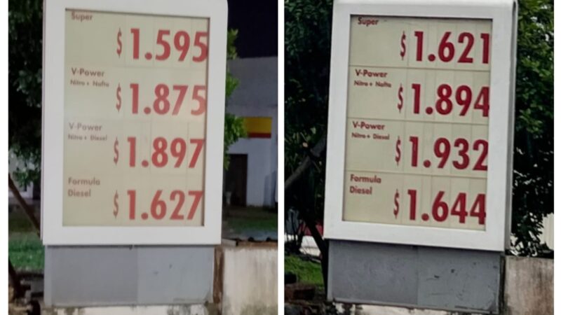 Iguazú: YPF aplicó un pequeño reajuste en los precios, pero Shell incremento más de 1%