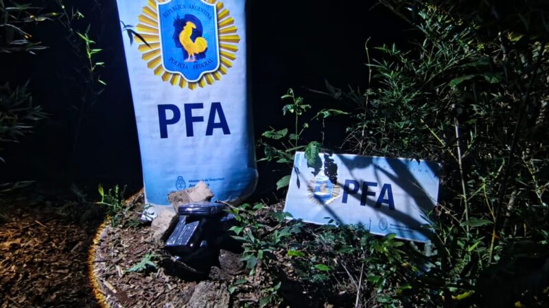 Federales secuestraron 10 kilos de marihuana abandonados en las 600 Hectáreas