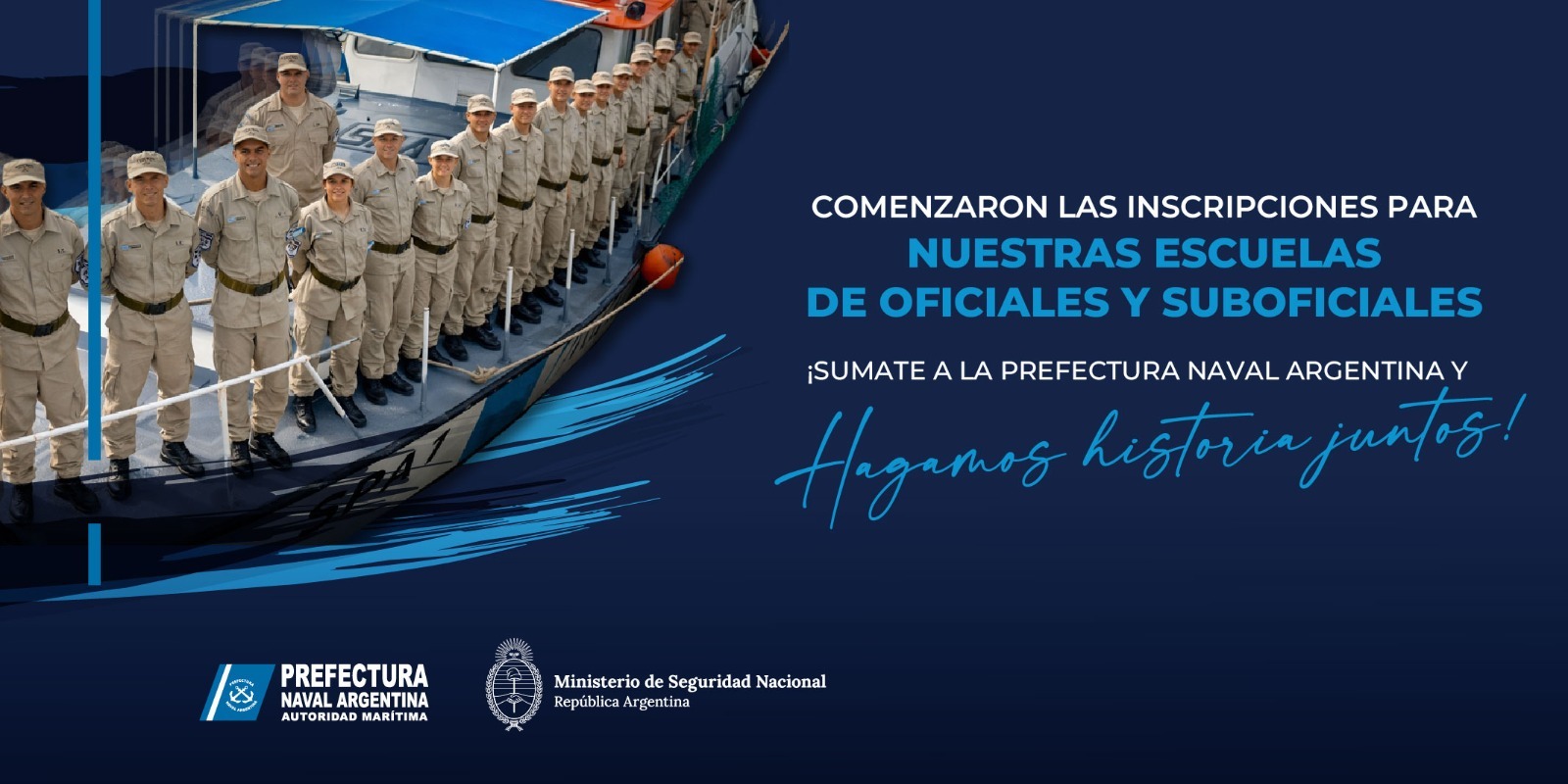 Prefectura Naval Argentina abrió la inscripción a sus Escuelas de Oficiales y Suboficiales