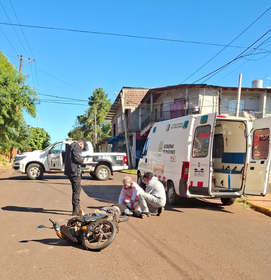 Puerto Iguazú: Colisión entre dos motocicletas dejó 4 heridos