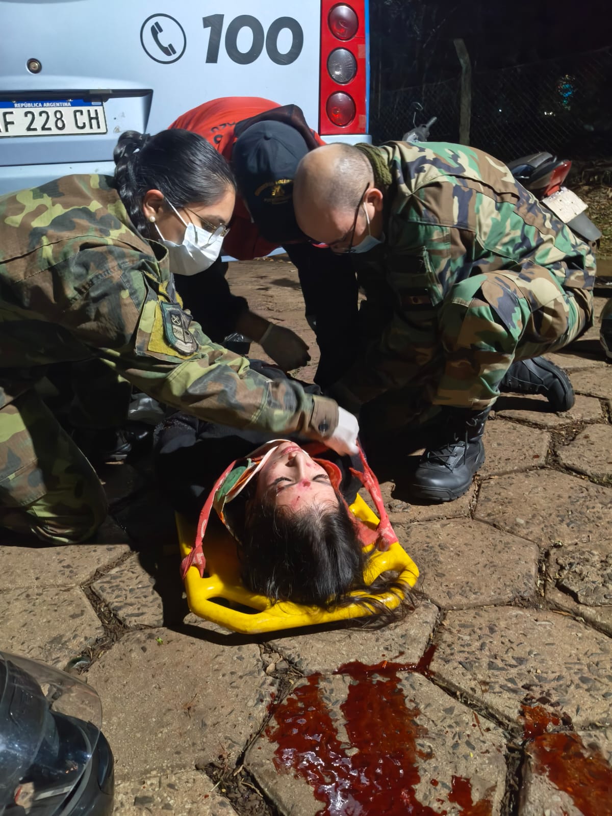 Realizaron un simulacro de siniestro vial múltiple con 18 victimas en Puerto Iguazú