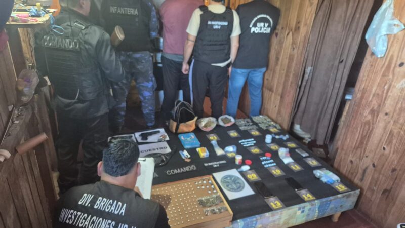 Detuvieron al Porteño y a sus cómplices en un búnker con más de 240 dosis de cocaína y marihuana
