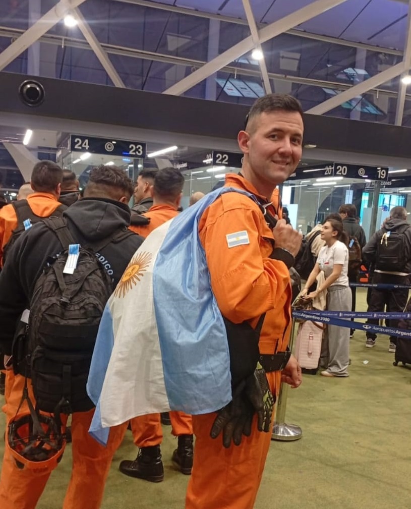 Brigadista iguazuense forma parte del equipo de rescate que envió Argentina a Venezuela