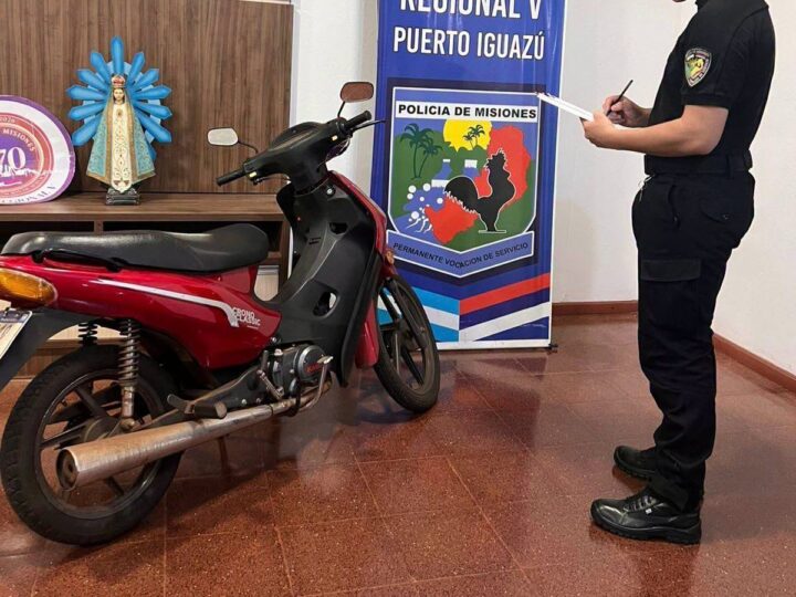 Vecinos y Policías: Acción conjunta permitió recuperar una motocicleta robada