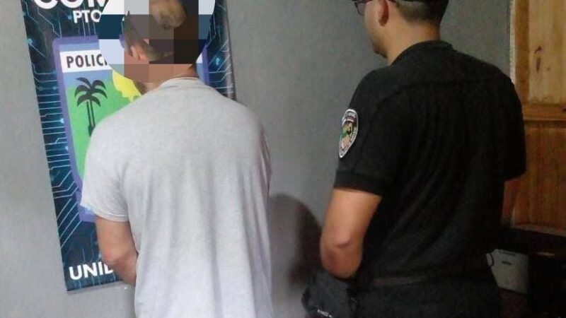 Violento terminó detenido por amenazar y agredir físicamente a su pareja