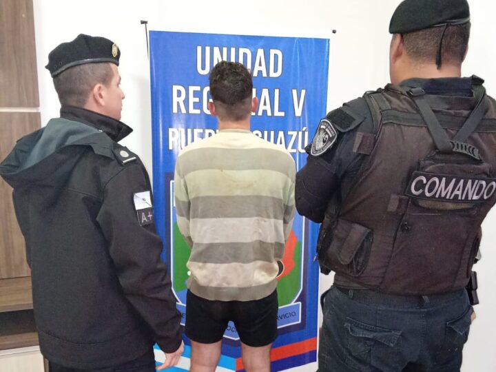 Iguazú: Arrestaron a un hombre que amenazó con un cuchillo a una mujer y su hija