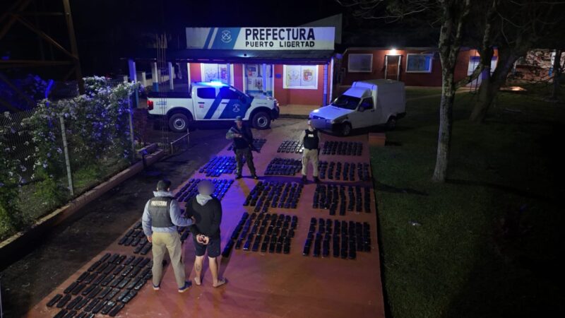 Wanda: Prefectura secuestró más de 400 kilos de droga y detuvo a un hombre