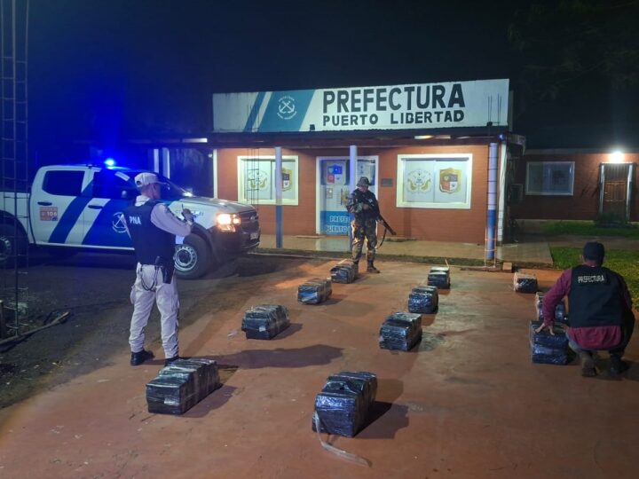 Prefectura secuestró más 340 kilos de droga en Puerto Carolina
