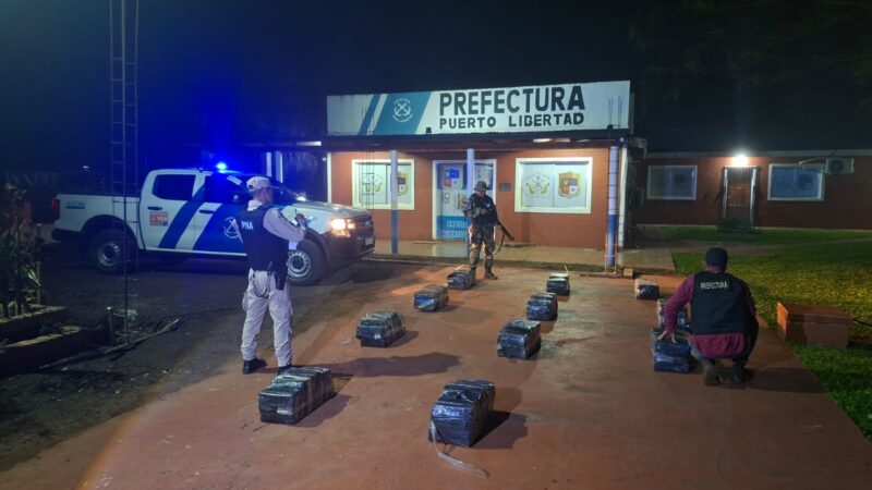 Prefectura secuestró más 340 kilos de droga en Puerto Carolina