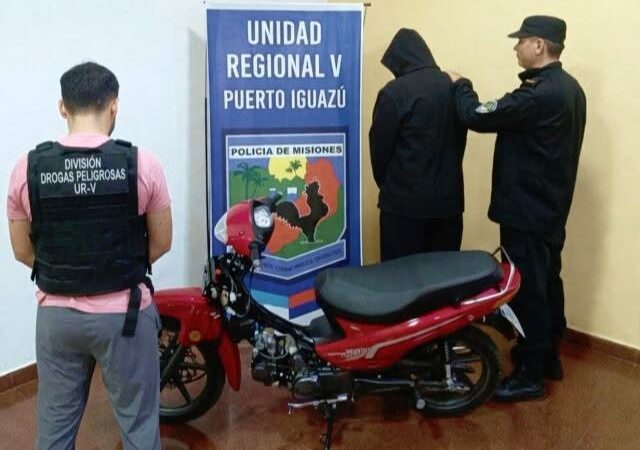 Atraparon a un joven de 19 años circulando en una moto robada