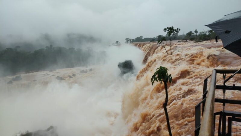 Tras un leve descenso del caudal del Río Iguazú habilitarán los circuitos en Cataratas este martes 13