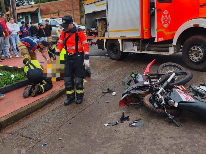 Iguazú un hombre falleció tras una colisión entre dos motocicletas