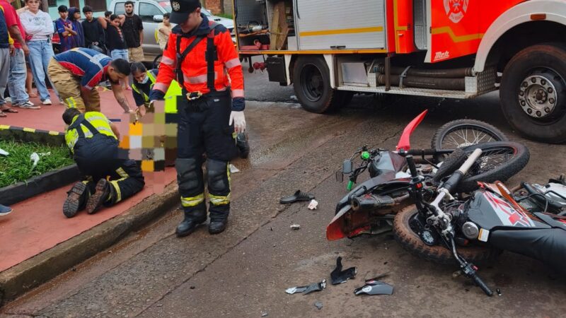 Iguazú un hombre falleció tras una colisión entre dos motocicletas