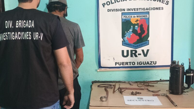 Identificaron al presunto ladrón de conexiones de aires acondicionados: fue detenido