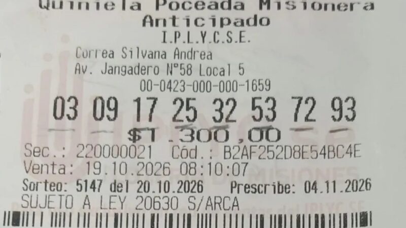El ganador de la Poceada histórica destinará el premio a pagar deudas, ayudar a sus hijos y viajar en familia